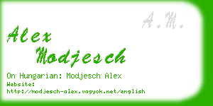 alex modjesch business card